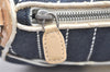 Authentic Christian Dior Vintage Shoulder Hand Bag Purse Denim Enamel Navy 5365K