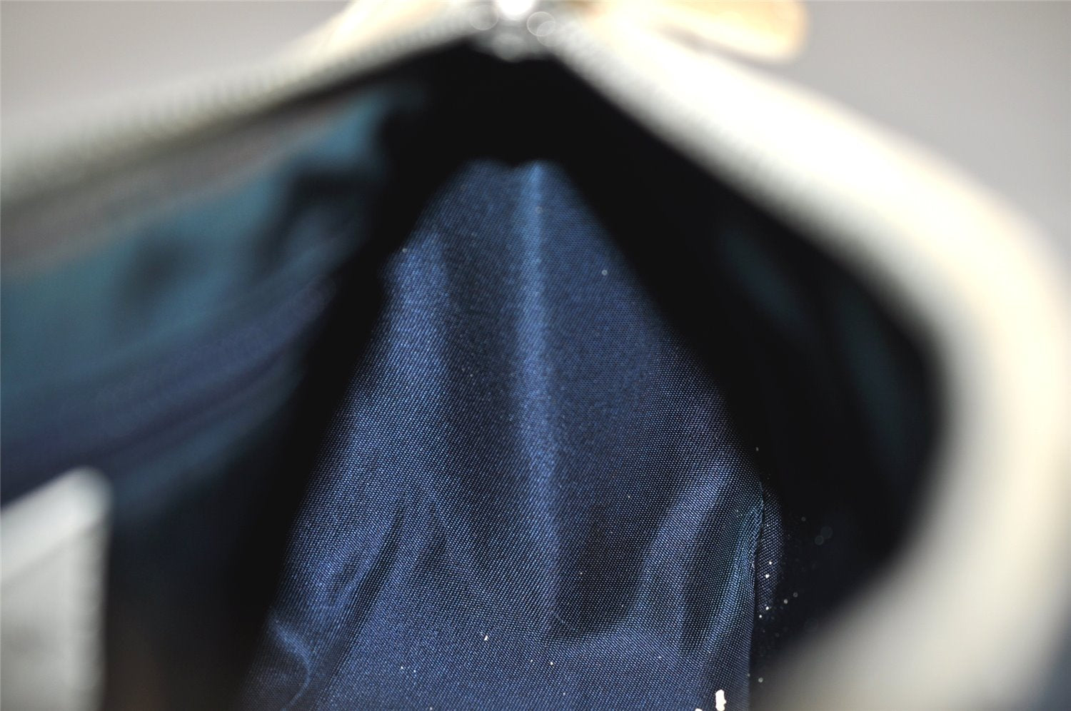 Authentic Christian Dior Vintage Shoulder Hand Bag Purse Denim Enamel Navy 5365K