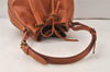 Authentic Louis Vuitton Epi Petit Noe Shoulder Drawstring Bag M44108 Brown 5366K