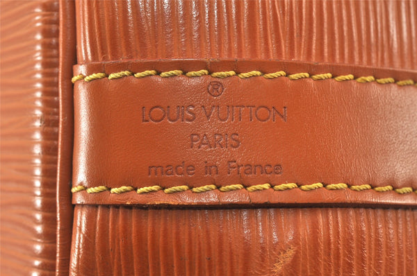 Authentic Louis Vuitton Epi Petit Noe Shoulder Drawstring Bag M44108 Brown 5366K