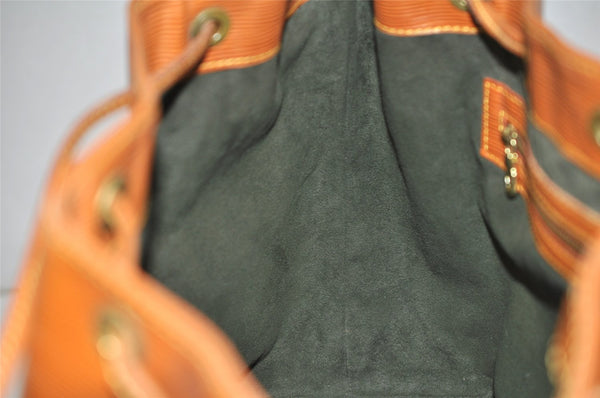 Authentic Louis Vuitton Epi Petit Noe Shoulder Drawstring Bag M44108 Brown 5366K
