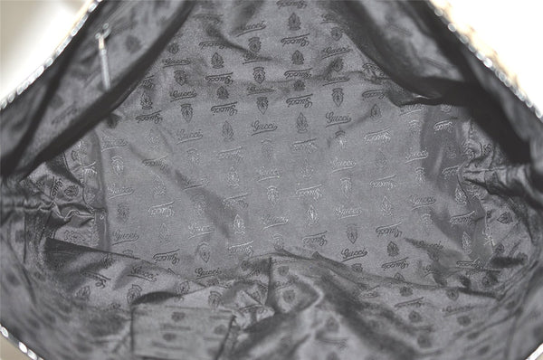 Authentic GUCCI Jolie Shoulder Tote Bag GG Canvas Enamel 211975 Brown 5367I