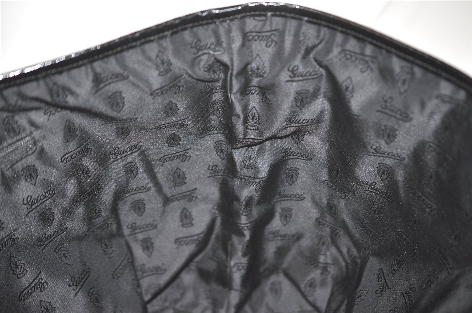 Authentic GUCCI Jolie Shoulder Tote Bag GG Canvas Enamel 211975 Brown 5367I