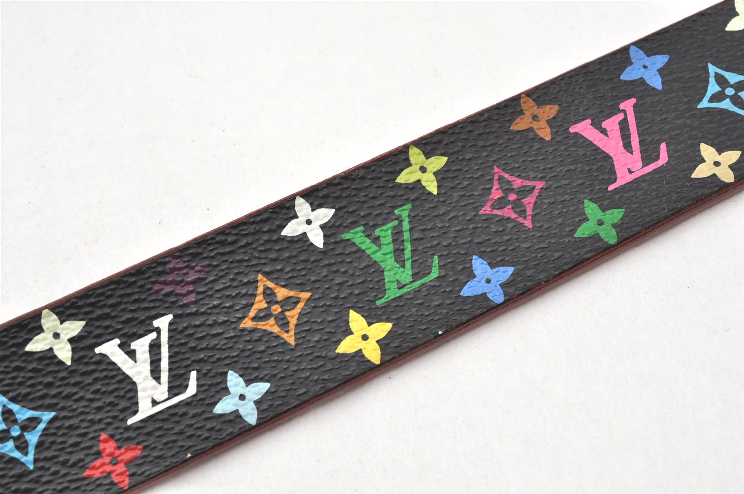 Louis Vuitton Monogram Multicolor Ceinture Carre Belt Black 35.4