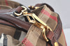 Authentic BURBERRY Nova Check Canvas Leather Shoulder Tote Bag Beige 5369K