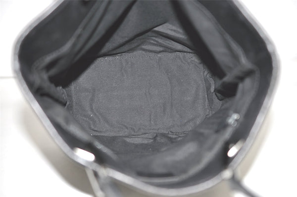 Authentic GUCCI Vintage Shoulder Tote Bag GG Canvas Leather 31244 Black 5370I