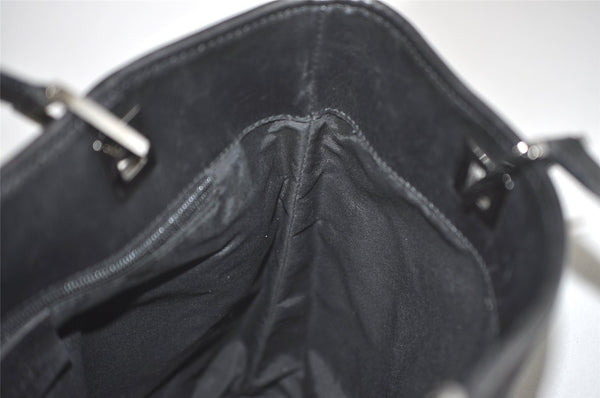 Authentic GUCCI Vintage Shoulder Tote Bag GG Canvas Leather 31244 Black 5370I