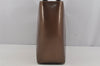 Authentic Christian Dior Maris Pearl 2Way Shoulder Tote Bag Enamel Brown 5370J