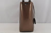 Authentic Christian Dior Maris Pearl 2Way Shoulder Tote Bag Enamel Brown 5370J