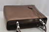 Authentic Christian Dior Maris Pearl 2Way Shoulder Tote Bag Enamel Brown 5370J