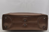 Authentic Christian Dior Maris Pearl 2Way Shoulder Tote Bag Enamel Brown 5370J