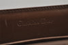 Authentic Christian Dior Maris Pearl 2Way Shoulder Tote Bag Enamel Brown 5370J