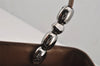Authentic Christian Dior Maris Pearl 2Way Shoulder Tote Bag Enamel Brown 5370J