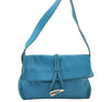 Authentic BURBERRY Vintage Chack Leather Shoulder Hand Bag Purse Blue 5370K