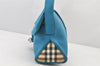 Authentic BURBERRY Vintage Chack Leather Shoulder Hand Bag Purse Blue 5370K