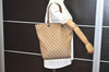 Authentic GUCCI Vintage Shoulder Tote Bag GG Canvas Leather 31243 Brown 5371I