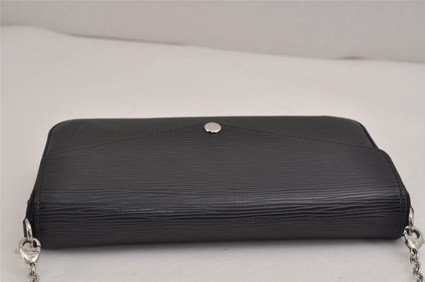 Auth Louis Vuitton Epi Pochette Felicie Chain Shoulder Bag Black M62648 LV 5371J