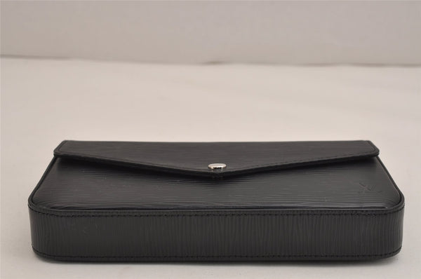 Auth Louis Vuitton Epi Pochette Felicie Chain Shoulder Bag Black M62648 LV 5371J