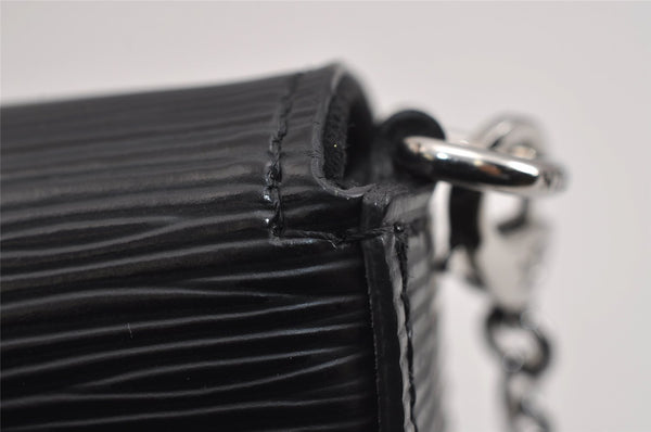 Auth Louis Vuitton Epi Pochette Felicie Chain Shoulder Bag Black M62648 LV 5371J