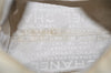 Authentic CHANEL Cotton Leather CC Chain Shoulder Hand Bag White Cream 5372K