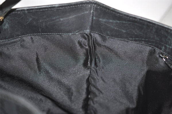 Authentic GUCCI Vintage Shoulder Tote Bag GG Canvas Leather 0021097 Black 5373I