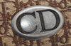 Authentic Christian Dior Trotter Hand Boston Bag Canvas Leather Brown 5373J