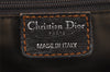 Authentic Christian Dior Trotter Hand Boston Bag Canvas Leather Brown 5373J