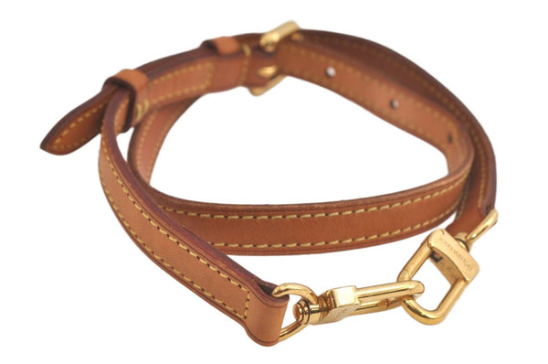 Authentic Louis Vuitton Leather Shoulder Strap Beige 28.3-32.7" LV 5373K