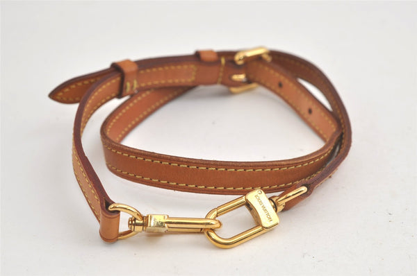 Authentic Louis Vuitton Leather Shoulder Strap Beige 28.3-32.7" LV 5373K