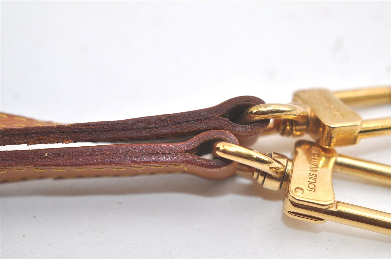Authentic Louis Vuitton Leather Shoulder Strap Beige 28.3-32.7