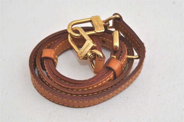 Authentic Louis Vuitton Leather Shoulder Strap Beige 28.3-32.7" LV 5373K