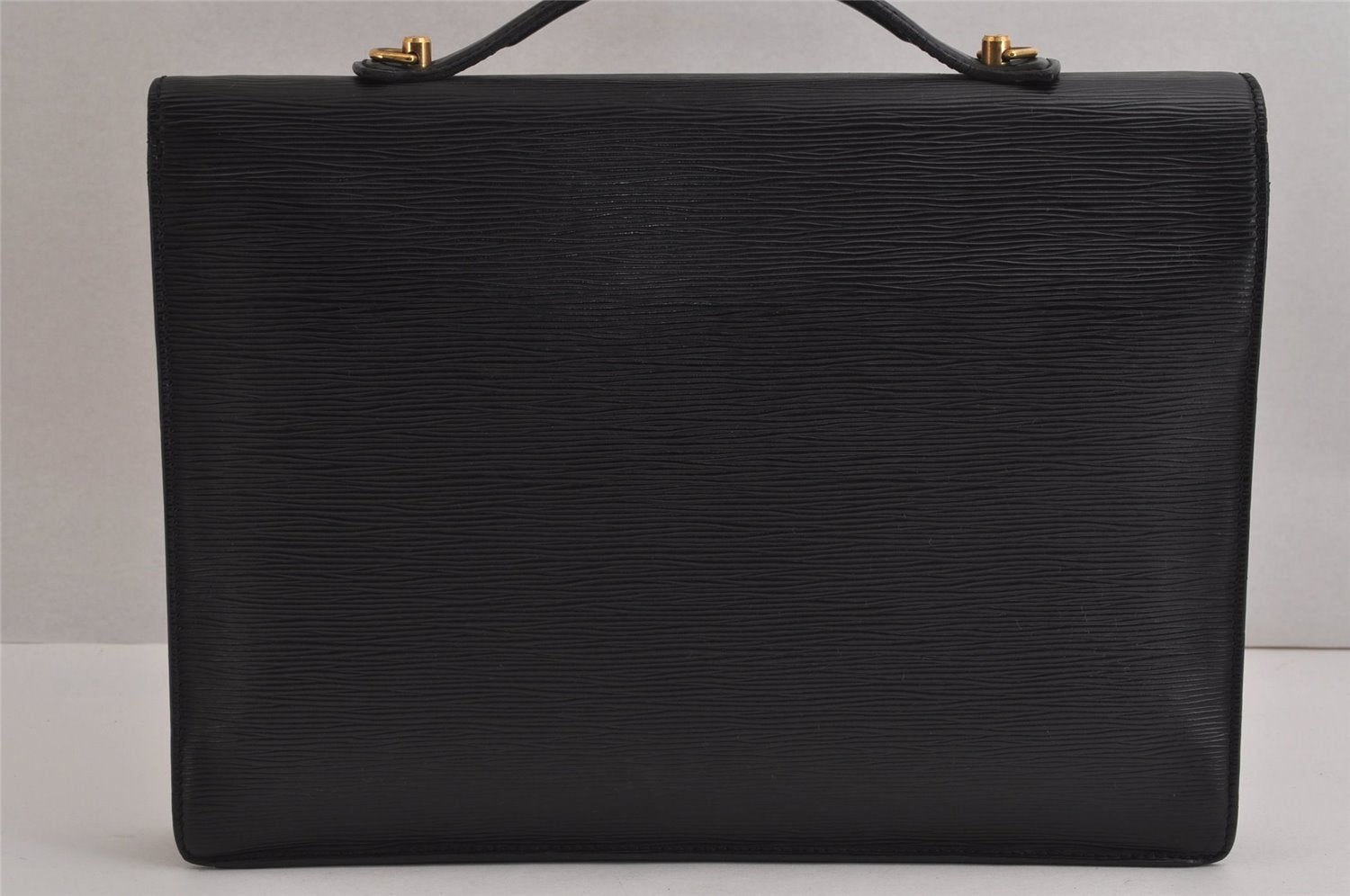 Auth Louis Vuitton Epi Porte Documents Bandouliere Briefcase M54462 Black 5374J