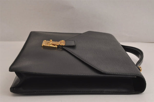 Auth Louis Vuitton Epi Porte Documents Bandouliere Briefcase M54462 Black 5374J