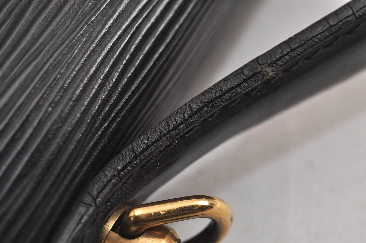 Auth Louis Vuitton Epi Porte Documents Bandouliere Briefcase M54462 Black 5374J