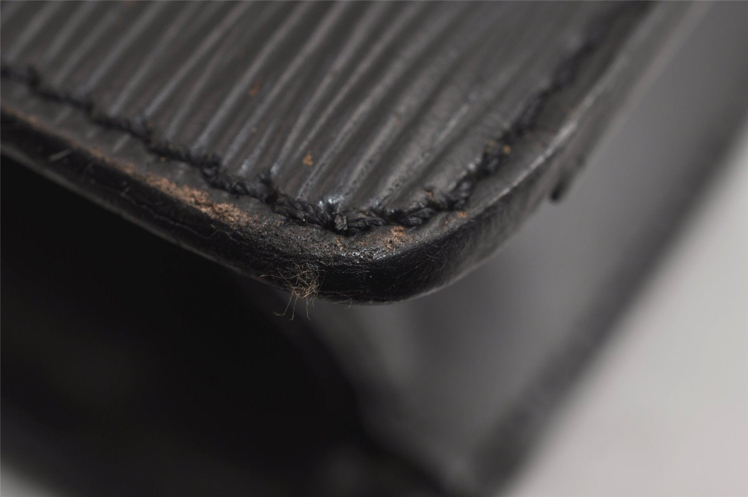 Auth Louis Vuitton Epi Porte Documents Bandouliere Briefcase M54462 Black 5374J