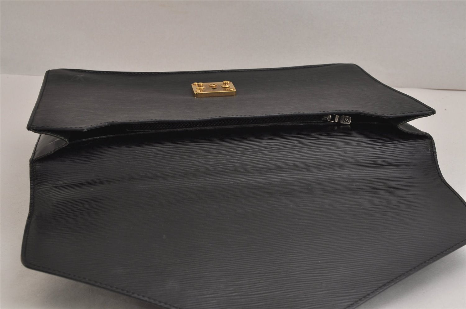 Auth Louis Vuitton Epi Porte Documents Bandouliere Briefcase M54462 Black 5374J