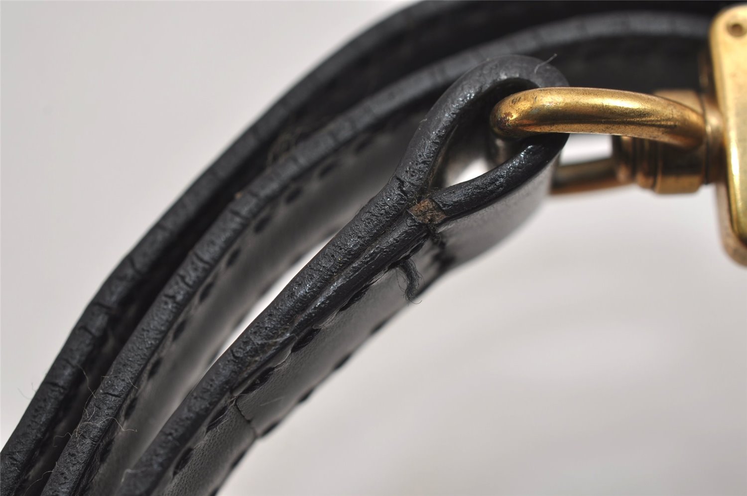 Auth Louis Vuitton Epi Porte Documents Bandouliere Briefcase M54462 Black 5374J