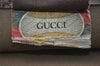 Authentic GUCCI Vintage Drawstring Hand Bag Purse GG PVC Leather Brown 5375I