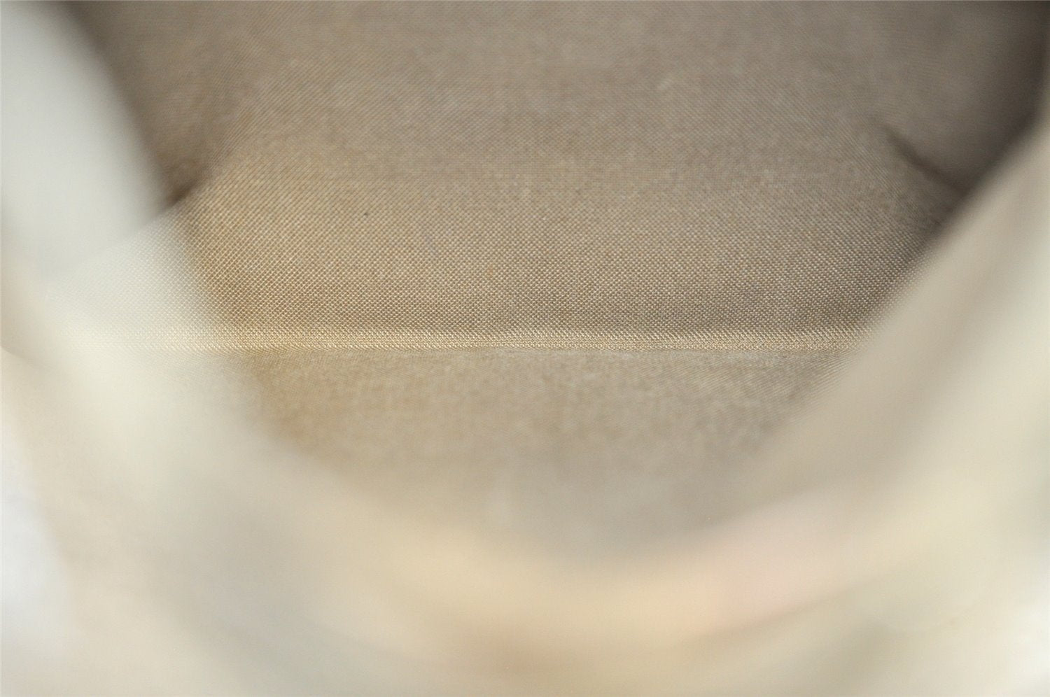 Authentic GUCCI Vintage Drawstring Hand Bag Purse GG PVC Leather Brown 5375I