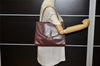 Authentic Cartier Must de Cartier Leather Shoulder Hand Bag Bordeaux Red 5375K