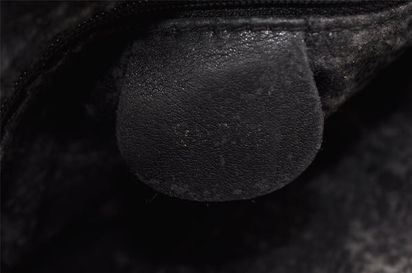 Authentic GUCCI Bamboo 2Way Shoulder Hand Bag Leather Black Junk 5376I