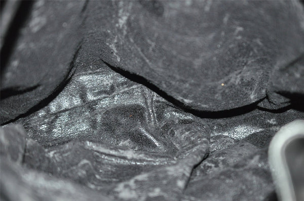 Authentic GUCCI Bamboo 2Way Shoulder Hand Bag Leather Black Junk 5376I