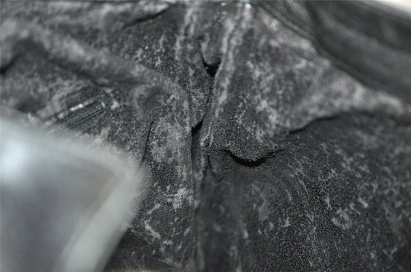 Authentic GUCCI Bamboo 2Way Shoulder Hand Bag Leather Black Junk 5376I