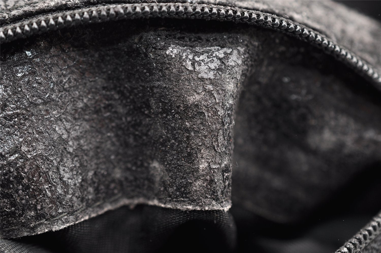 Authentic GUCCI Bamboo 2Way Shoulder Hand Bag Leather Black Junk 5376I