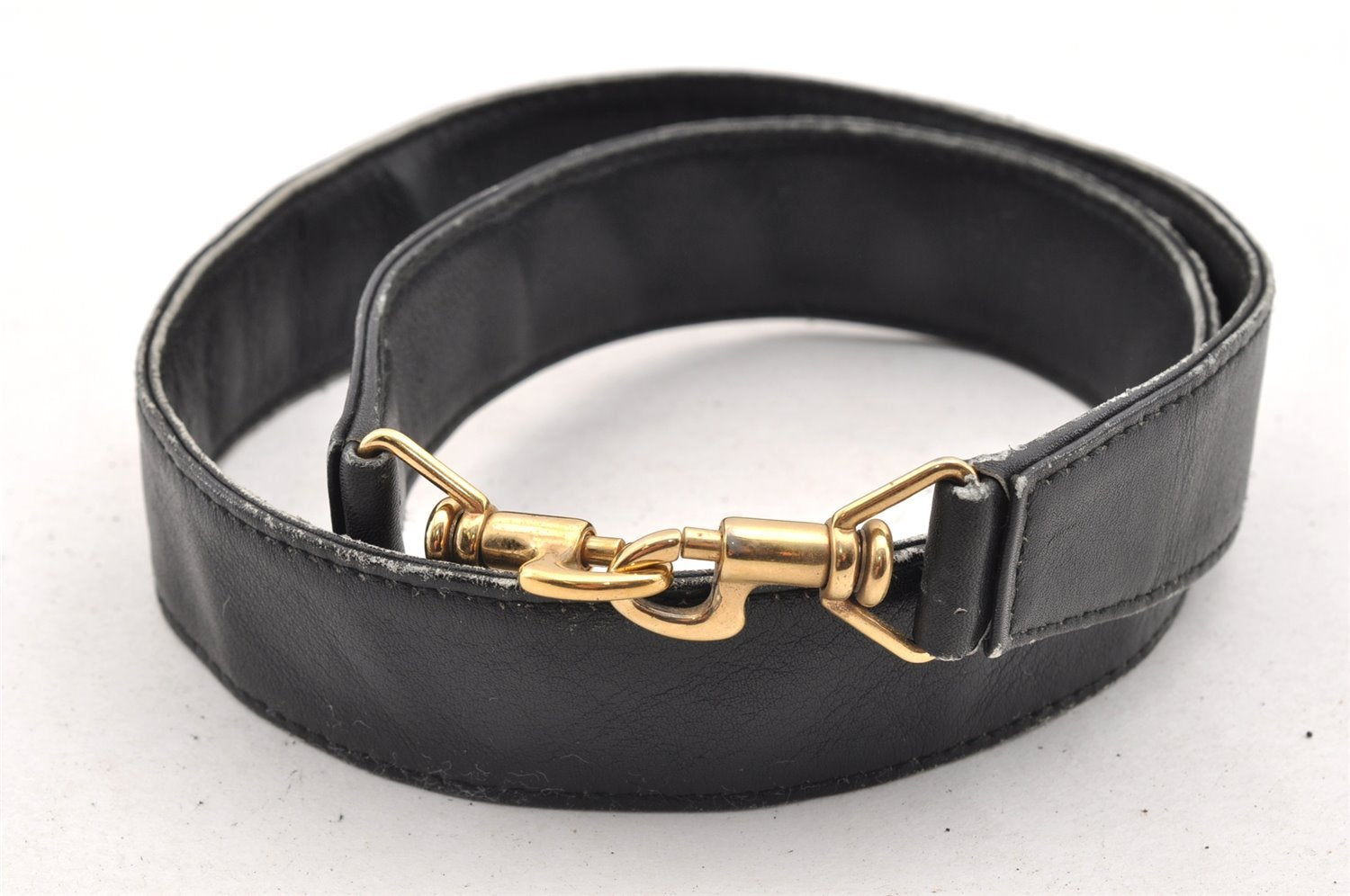 Authentic GUCCI Bamboo 2Way Shoulder Hand Bag Leather Black Junk 5376I