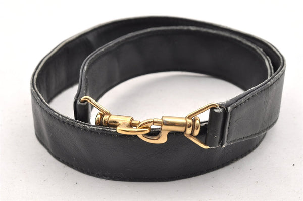 Authentic GUCCI Bamboo 2Way Shoulder Hand Bag Leather Black Junk 5376I