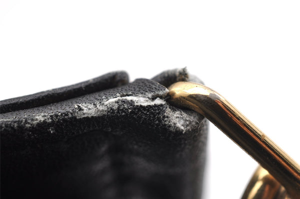 Authentic GUCCI Bamboo 2Way Shoulder Hand Bag Leather Black Junk 5376I