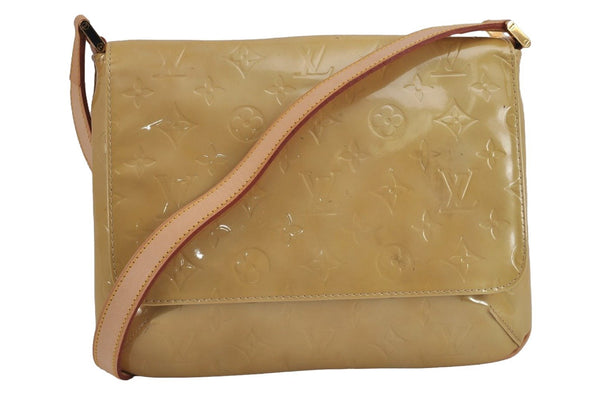 Auth Louis Vuitton Vernis Thompson Street Shoulder Bag Yellow M91008 LV 5376J