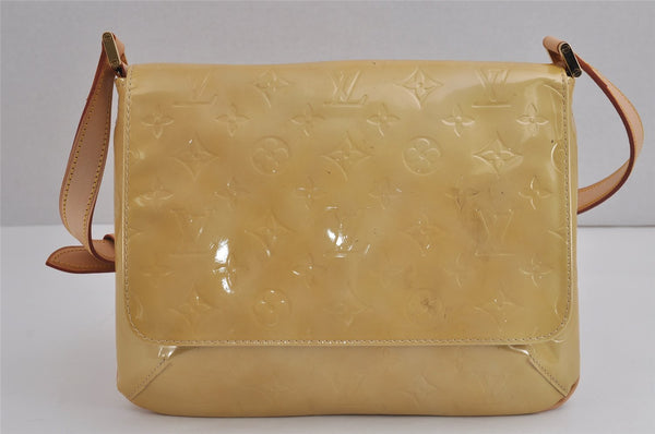 Auth Louis Vuitton Vernis Thompson Street Shoulder Bag Yellow M91008 LV 5376J