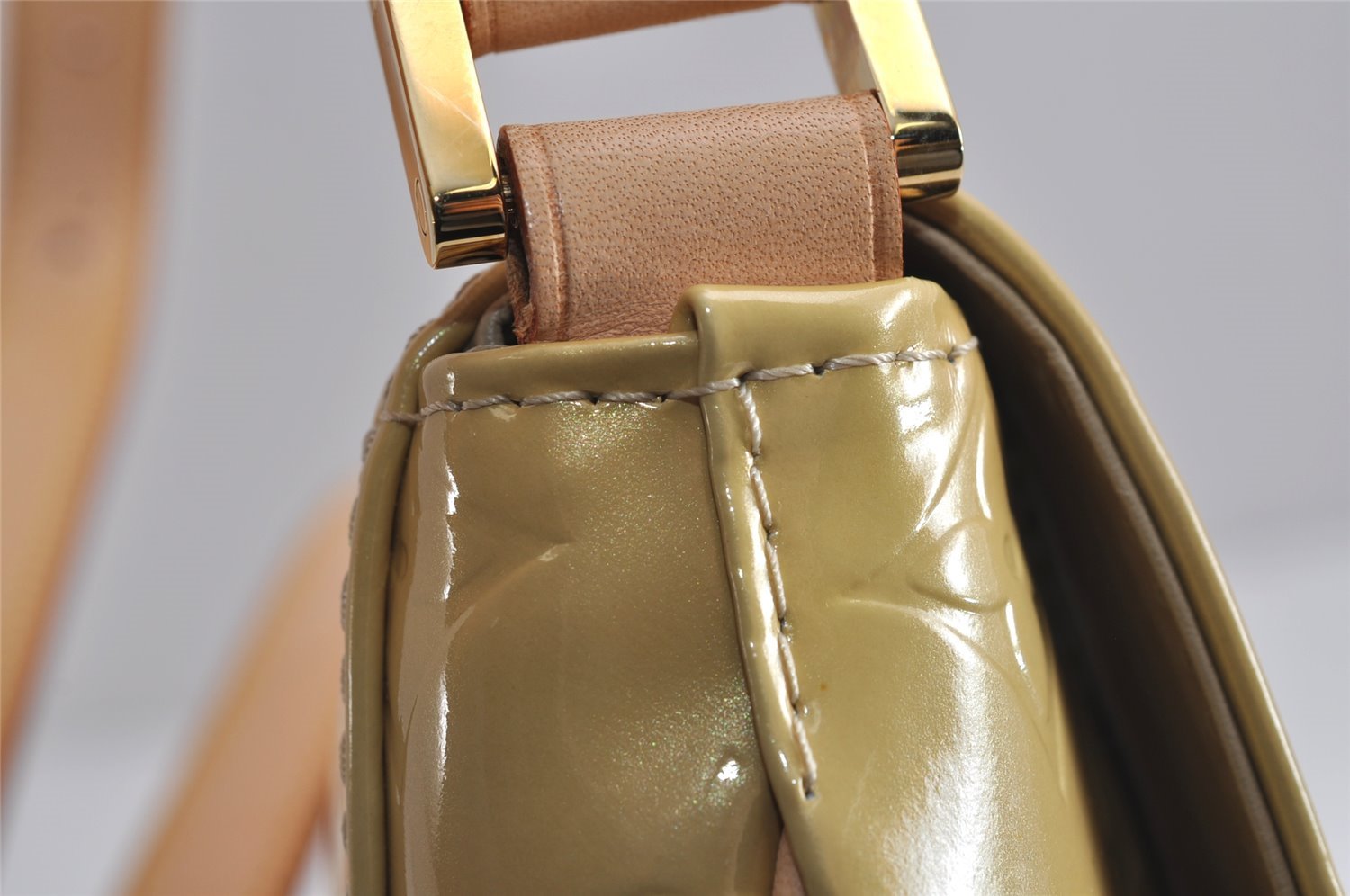 Auth Louis Vuitton Vernis Thompson Street Shoulder Bag Yellow M91008 LV 5376J